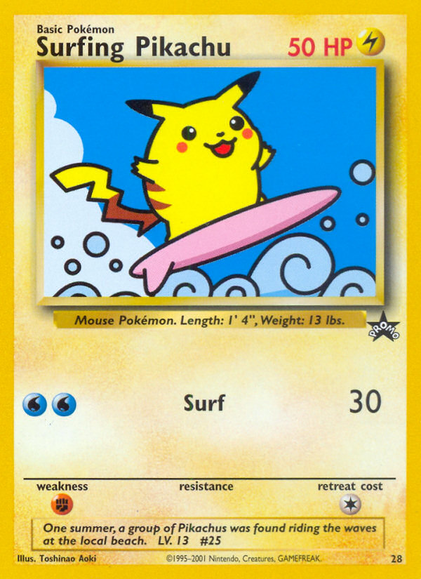 Surfing Pikachu (Wizards Black Star Promos 28)