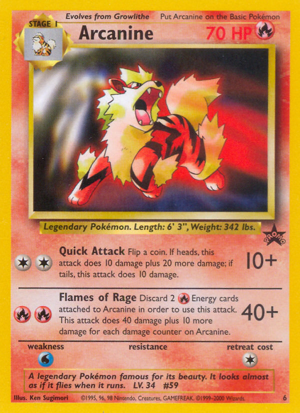Arcanine (Wizards Black Star Promos 6)