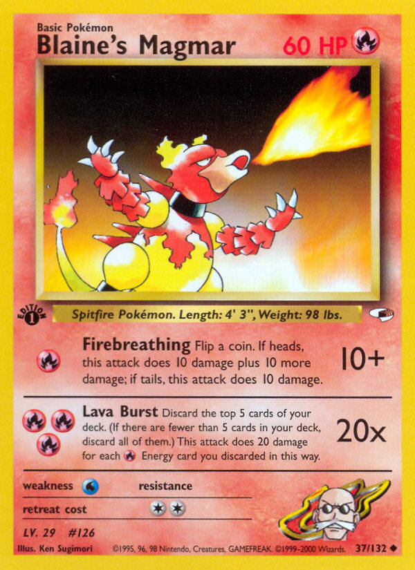 Blaine's Magmar (Gym Heroes 37)