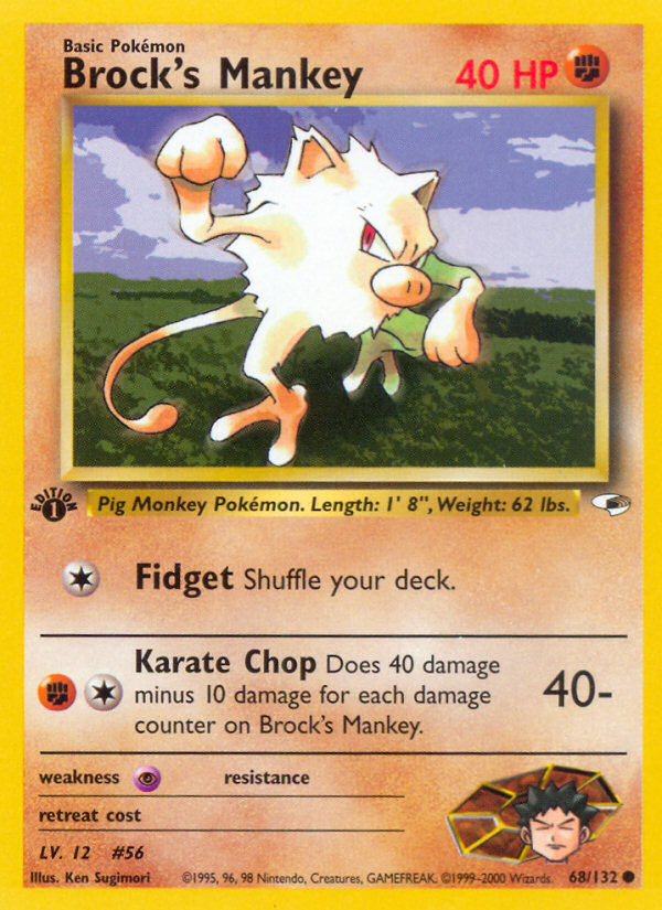 Brock's Mankey (Gym Heroes 68)