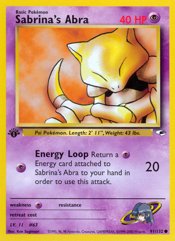 Sabrina's Abra (Gym Heroes 91)