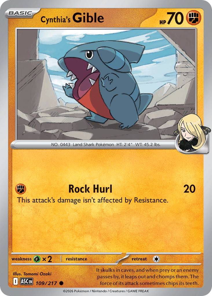 Cynthia's Gible (Ascended Heroes 109)