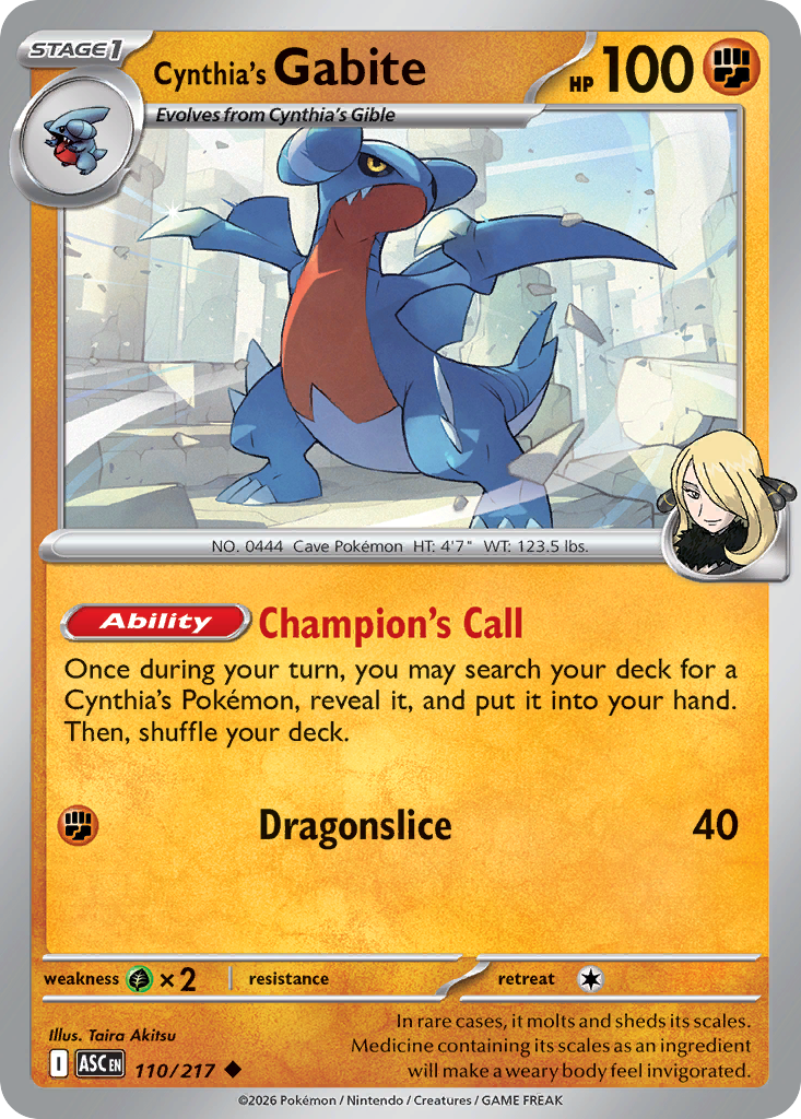Cynthia's Gabite (Ascended Heroes 110)