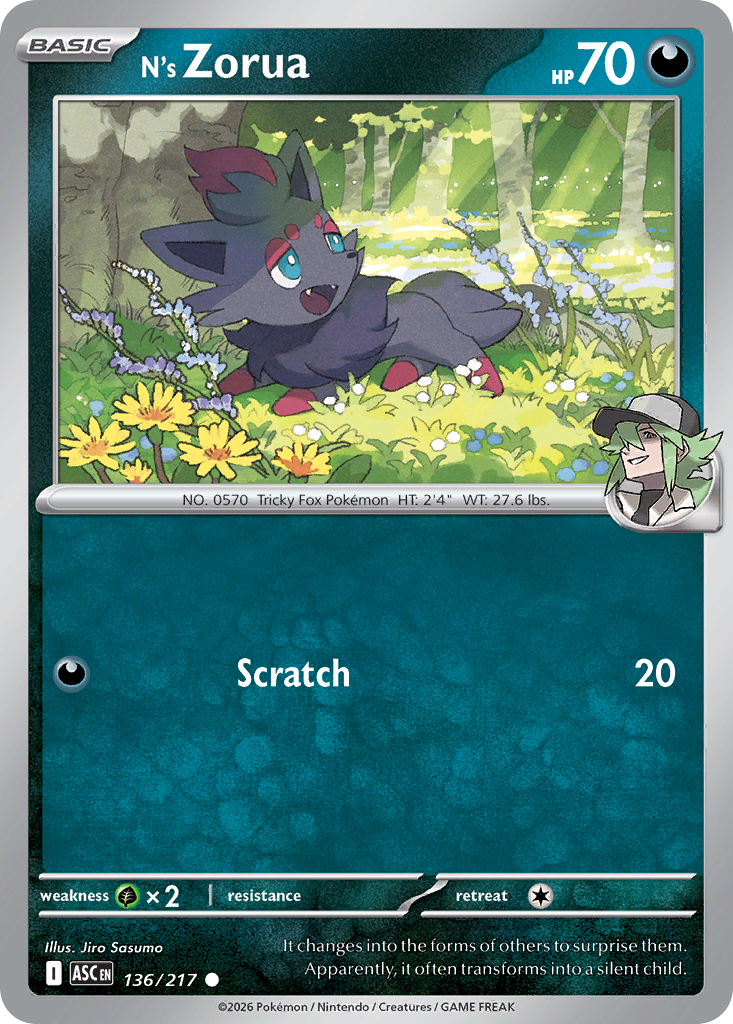 N's Zorua (Ascended Heroes 136)