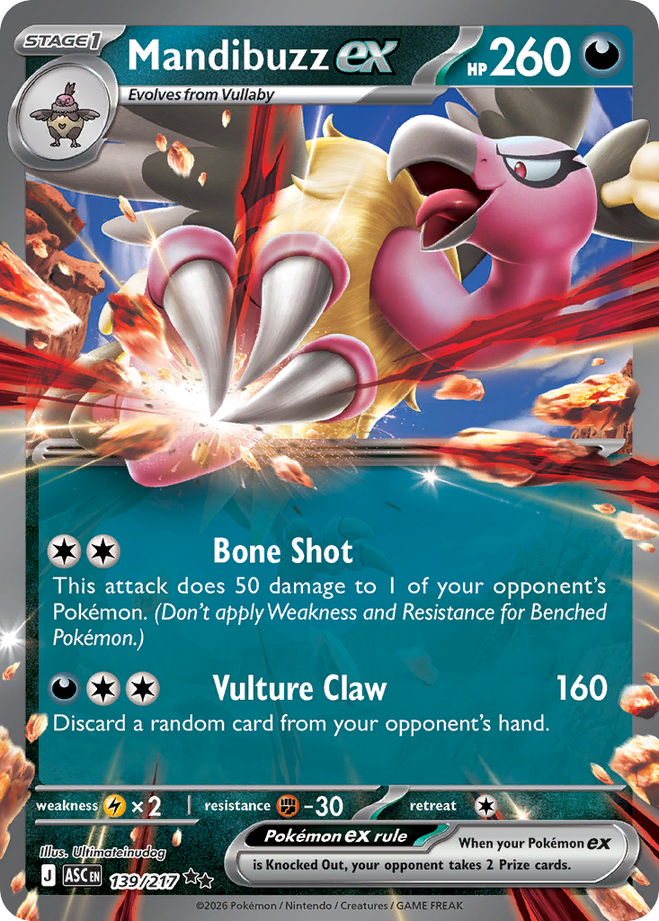 Mandibuzz ex (Ascended Heroes 139)