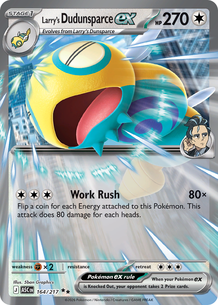 Larry's Dudunsparce ex (Ascended Heroes 164)