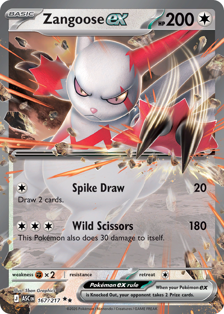 Zangoose ex (Ascended Heroes 167)