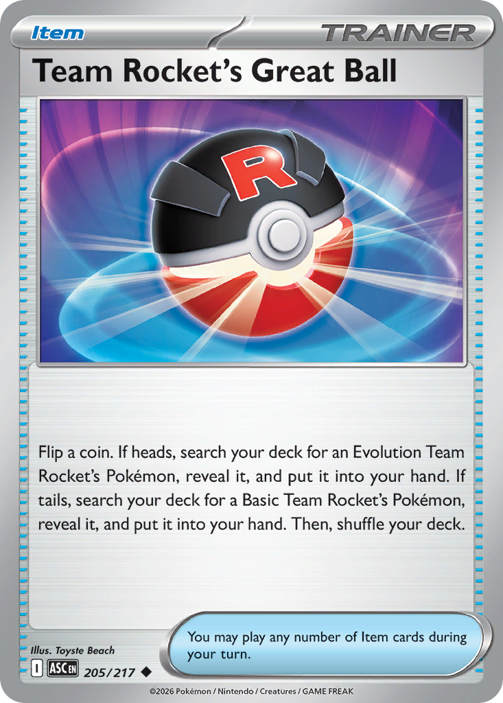 Team Rocket's Great Ball (Ascended Heroes 205)